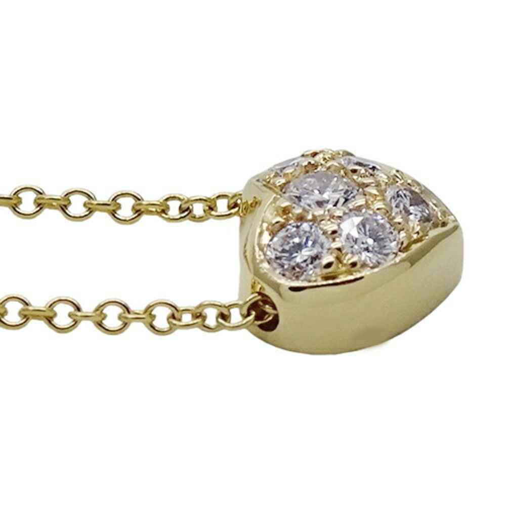 TIFFANY & CO. Pendant Necklace 750YG Diamond Heart Pavé Yellow Gold - Picture 3 of 11
